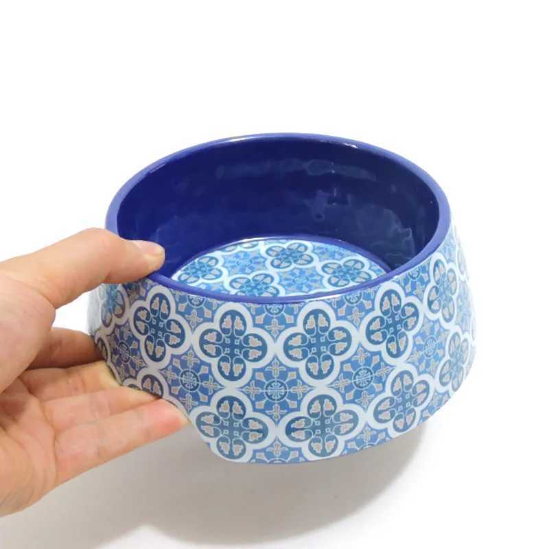 Double Ear Feeding Bowl for Cats and Dogs General Slow Food Bowl Pet Supplies Flat Bottom Designer LuxuryXJ241125