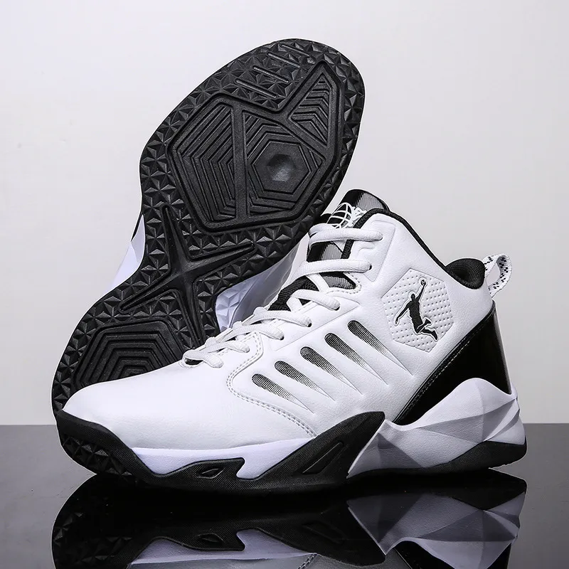 High Top Basketball Shoes Men's 2024 Leather Breathable Compeon Training Sneakers Z 11.25-3
