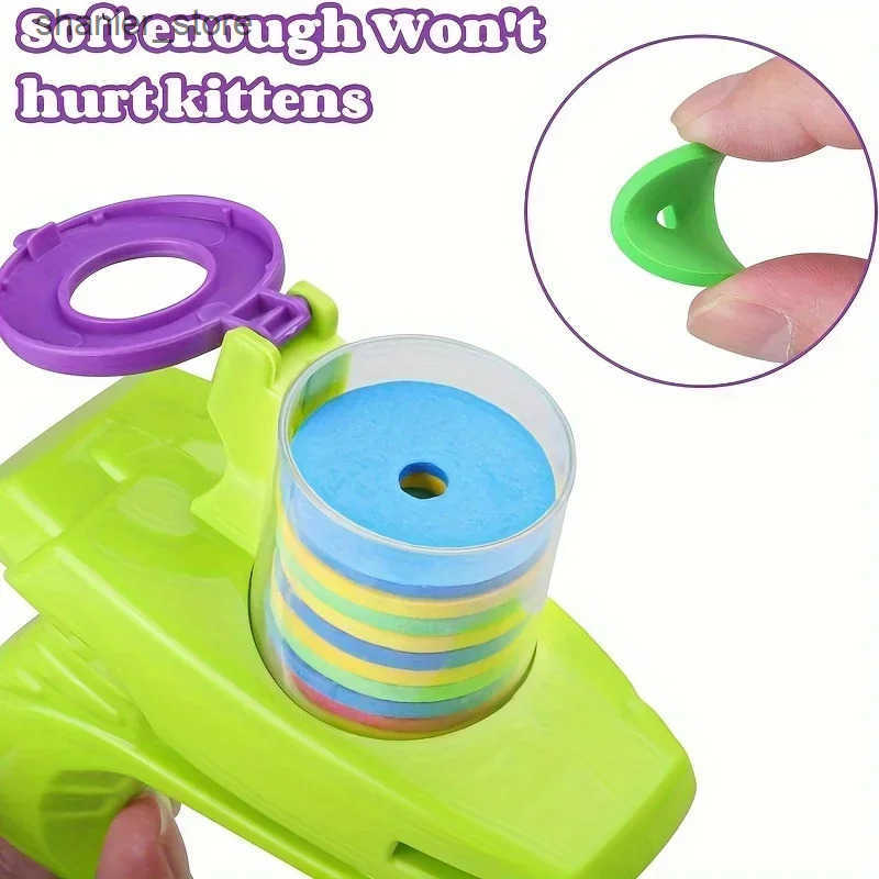 Cat Interactive Electronic Toys Funny Toy Launch Pet Training Teasing Disc Shooters Game For Kitten Flying Shooting Chasing L240910
