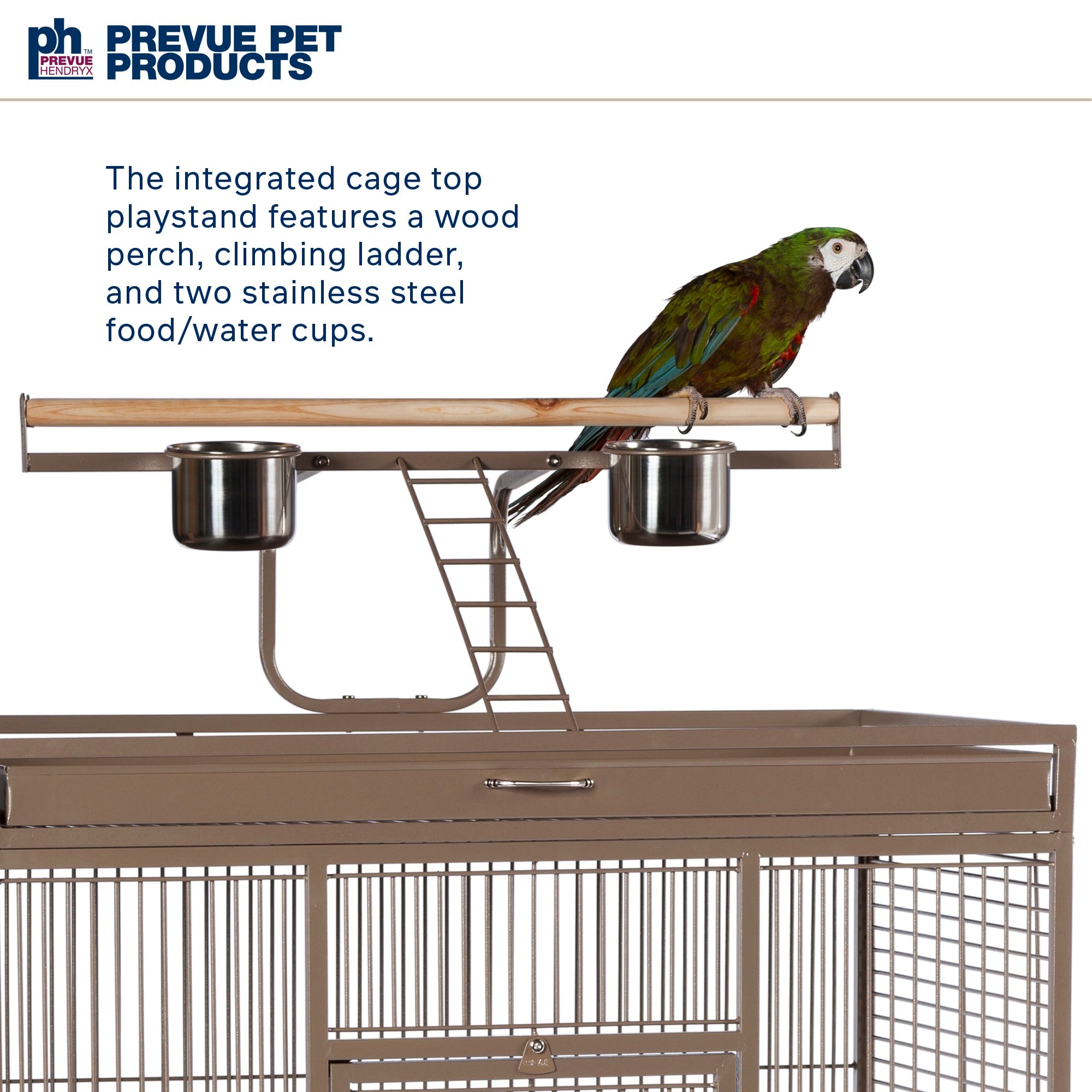 Prevue Pet Products Signature Select Series Wrought Iron Bird Cage in Coco Brown