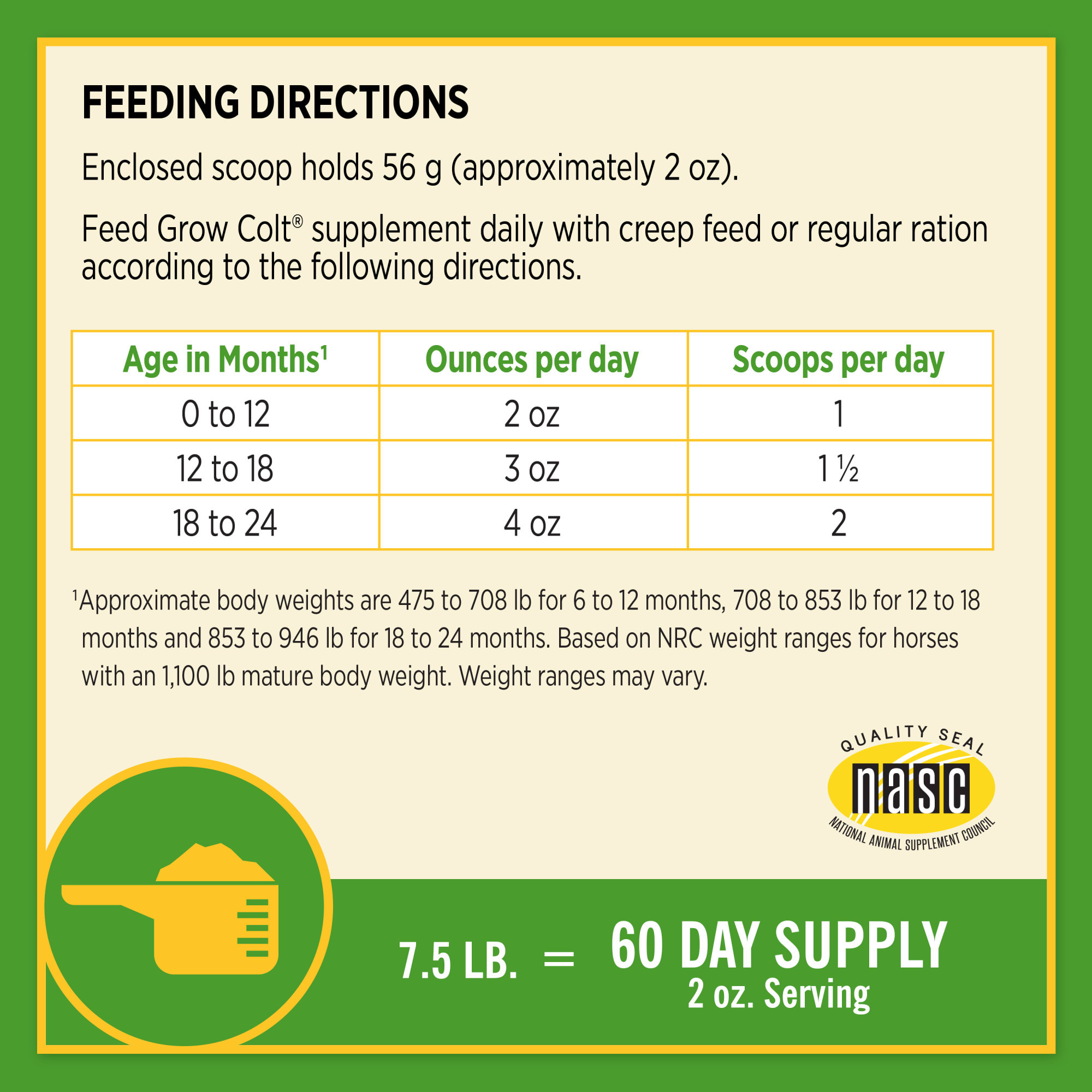Farnam Grow Colt Growth & Development 60 Day Supplement, 7.5 lbs.