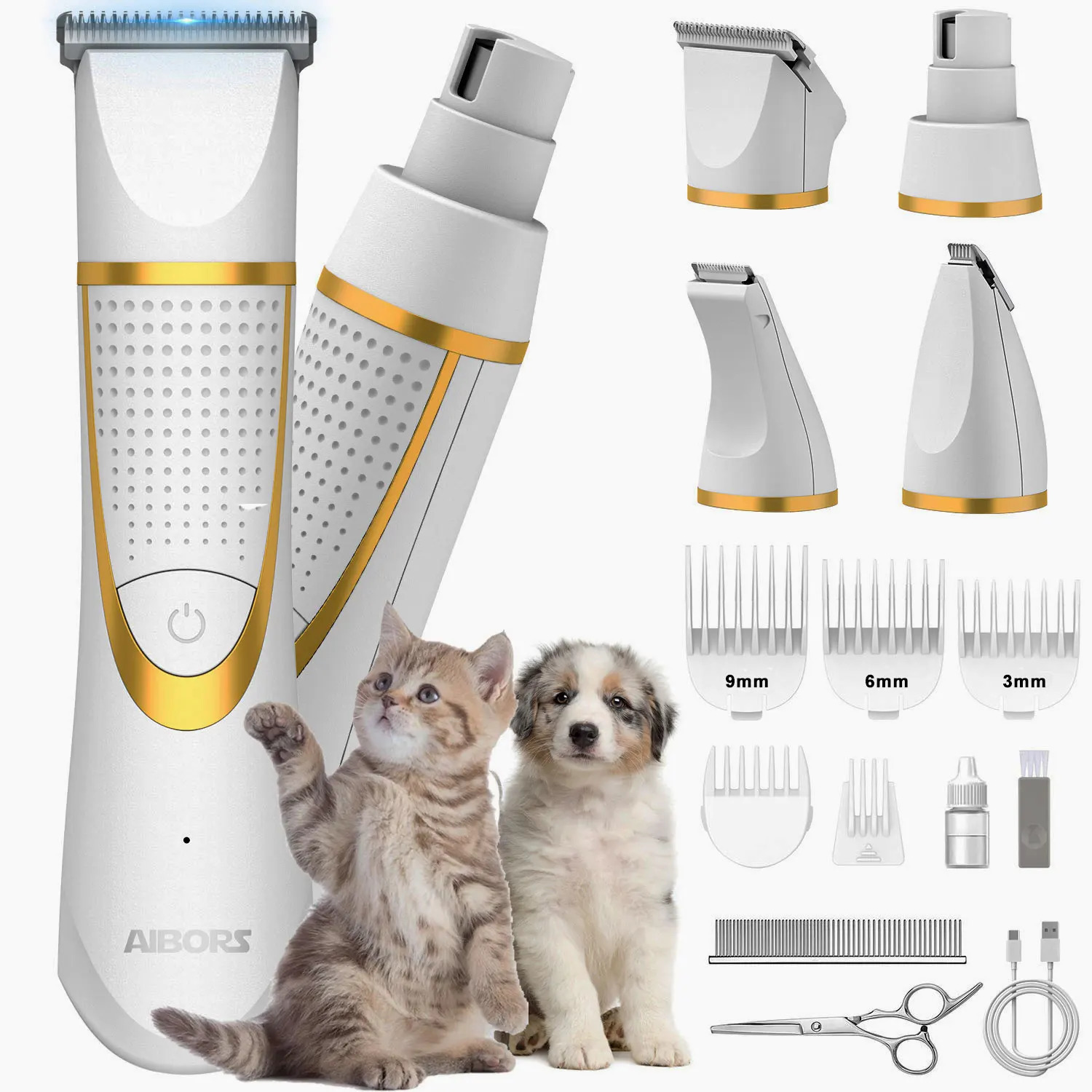 Pet Dog Hair Care Supplies Professional Puppy Clipper Rechargeable Trimmer Foot Shaver for Cat Dog Beauty Cutting Machines 241125