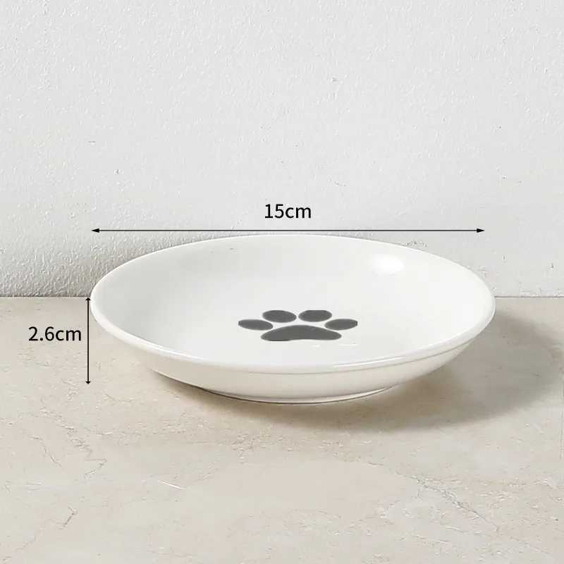 New Cute Patterns Ceramic Pet Bowl Cute Cat Bowl Food Basin Dog Pot Pet Eat Bowls Round Ceramic Bowls FeedersXJ241125