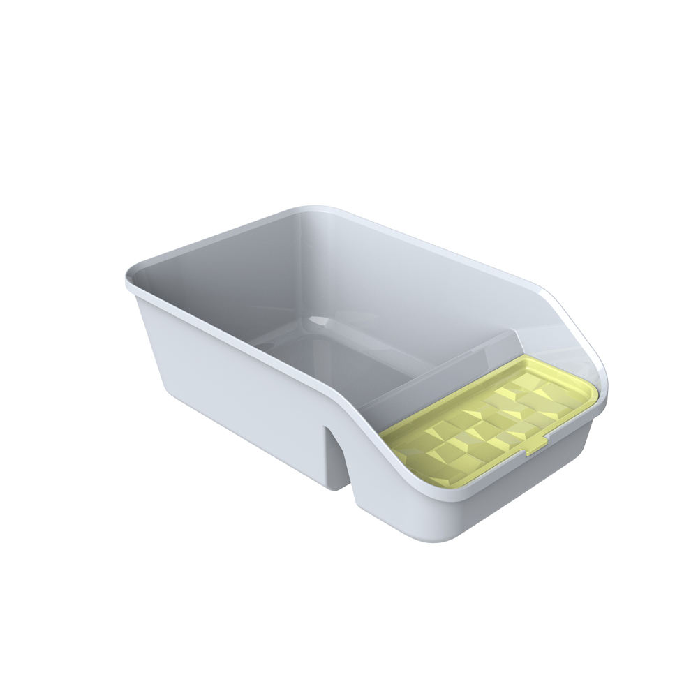 Emily Pets Premium Factory Manufacture Cat Cleaning Products Plastic Large Space Cat Toilet Box Cat Litter Box With Litter Scoop