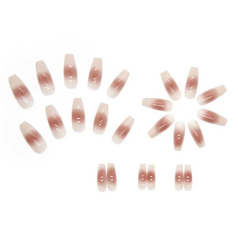 Pure Desire B Wearable Pink Pressing Fake Nail Tips with Glue Fake Nail Design Butterfly Cute Girl Fake NailW241125