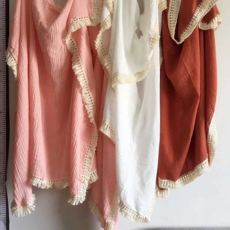 Blankets Swaddling Tassel Baby Receiving Blanket Muslin Blanket Personalized Name Throw Blanket Stroller Cover Swaddling Blanket Burb Cloth