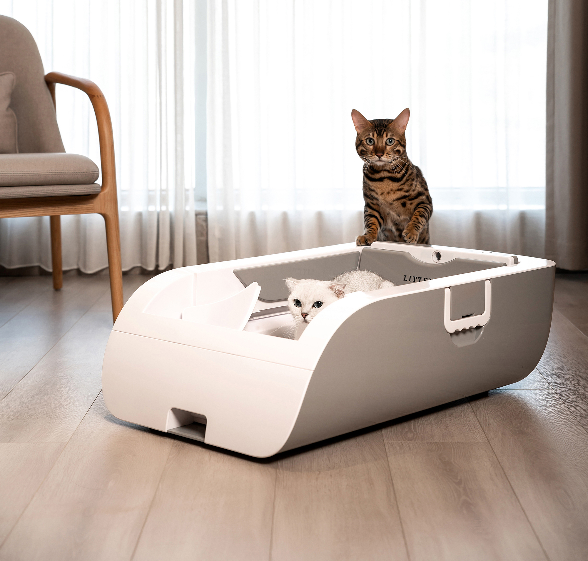 MA1-12Pro Wholesale cat litter toilet self cleaning cat litter box smart litter box for two cats with english instructionion