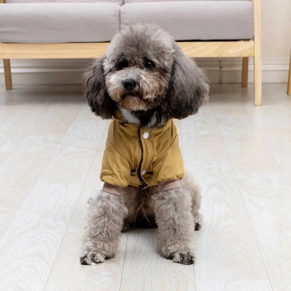 Pet Dog Hooded Jacket With Harness Winter Warm Dog Clothes Waterproof for Small Medium Dogs Coat Chihuahua Tactic OutfitXJ241125