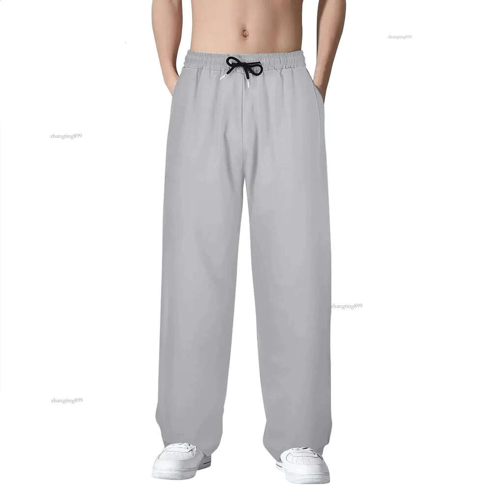 Spring Wide Leg Sweatpants Baggy Men Korean Fashion Loose Straight Wide Leg Pants Male Harajuku Black Pants Streetwear 240820