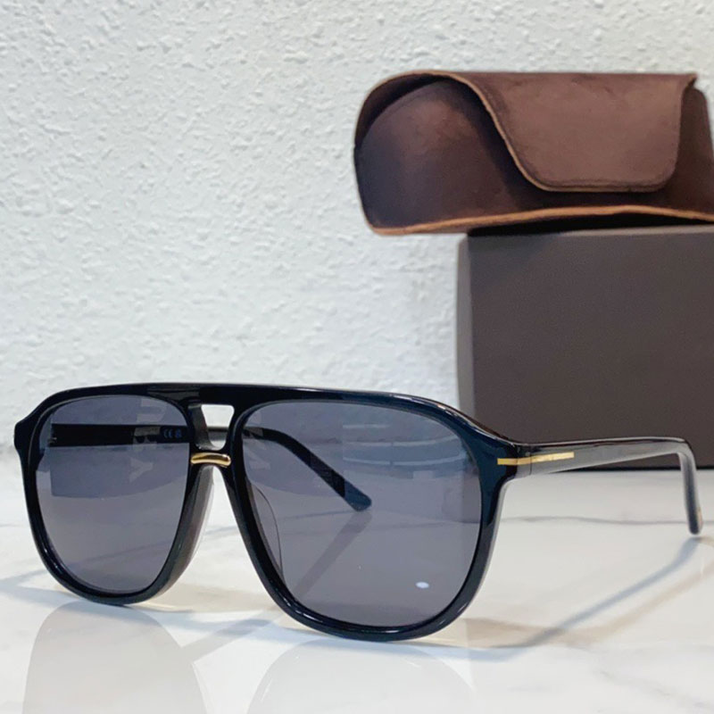 Men Business Polarized BRUCE SUNGLASSES Acetate Pilot Square Frame Women Fashion Workplace OL Sunglasses with Box TF1026