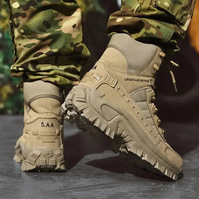 39-47 Men Boots Outdoor Combat Boots Tactical Boats High Top Desert Boots Army Men Tactical Durable Training Shoes Sports Unisex 241125