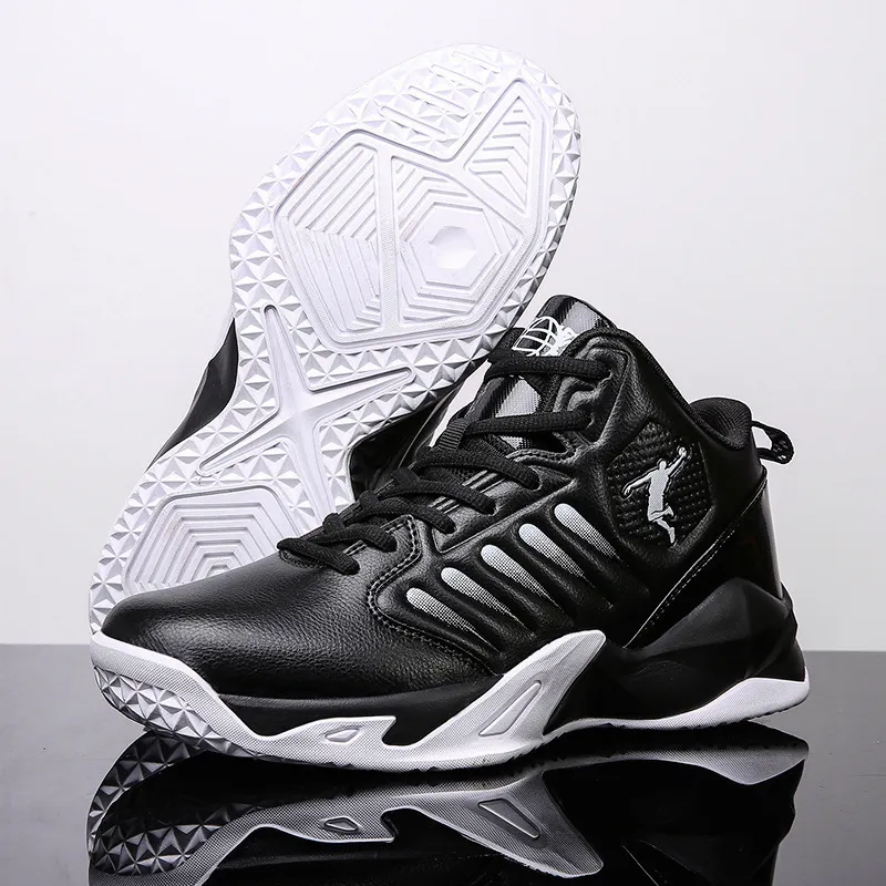 High Top Basketball Shoes Men's 2024 Leather Breathable Compeon Training Sneakers Z 11.25-3