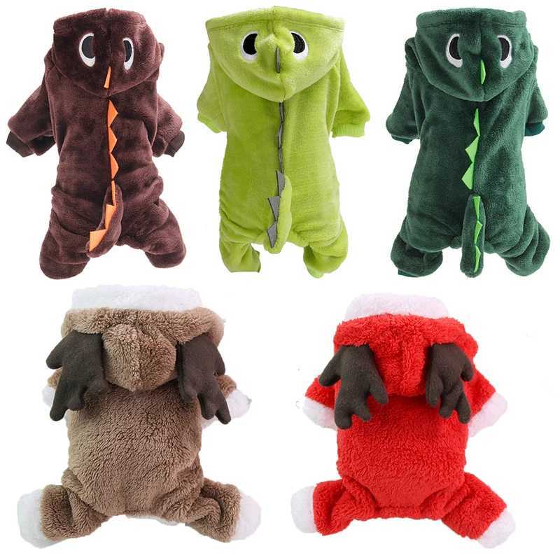 Winter Jacket For Dog Small Dog Coat Dinosaur Dogs Costume Christmas Outfit For Pet Medium Dogs Clothes Chihuahua Puppy SweaterXJ241125