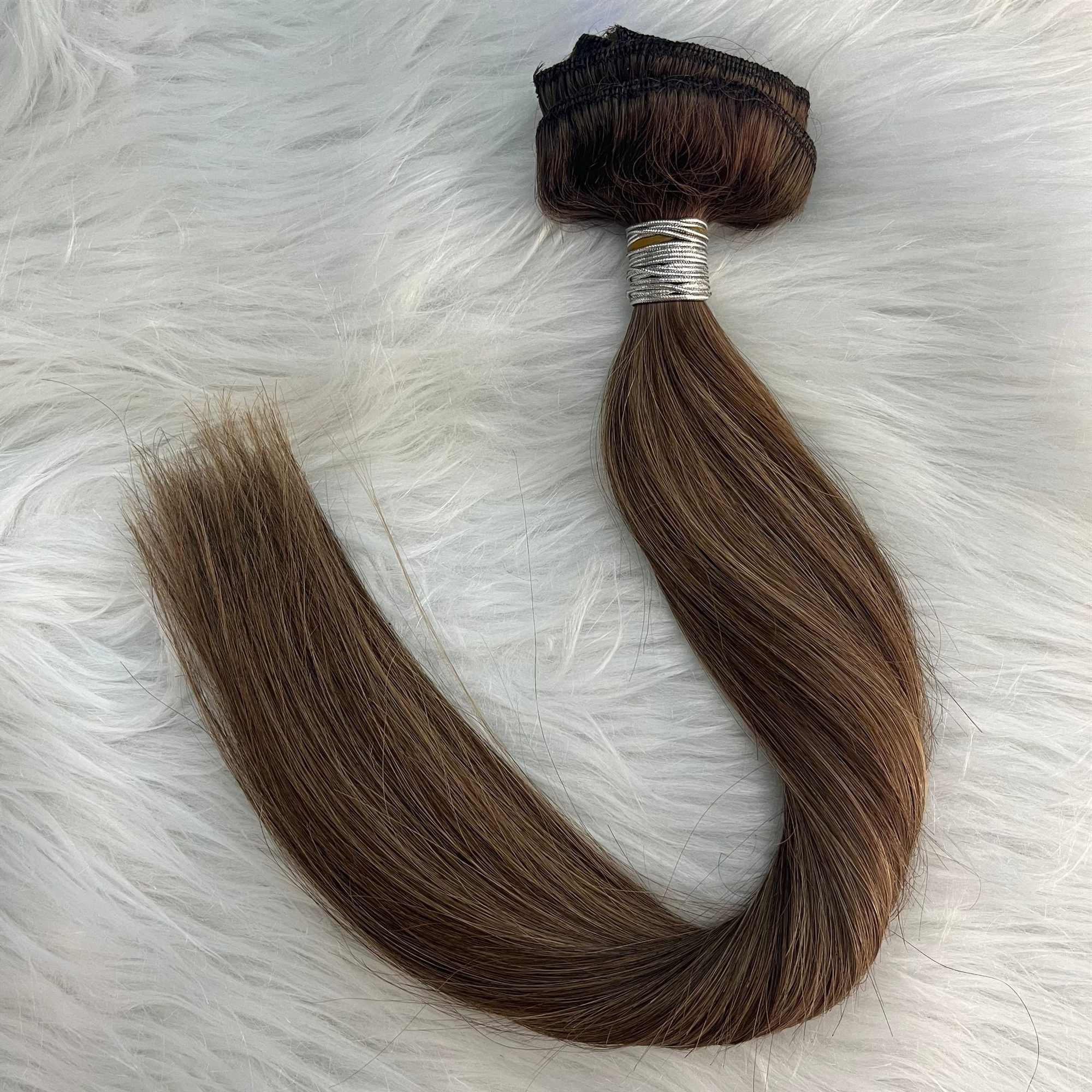 100% Real Human Hair Clip in Extensions Highlights color T4/P4/27 Balayage Double Weft Clip on Hair Extension 120g 18inch