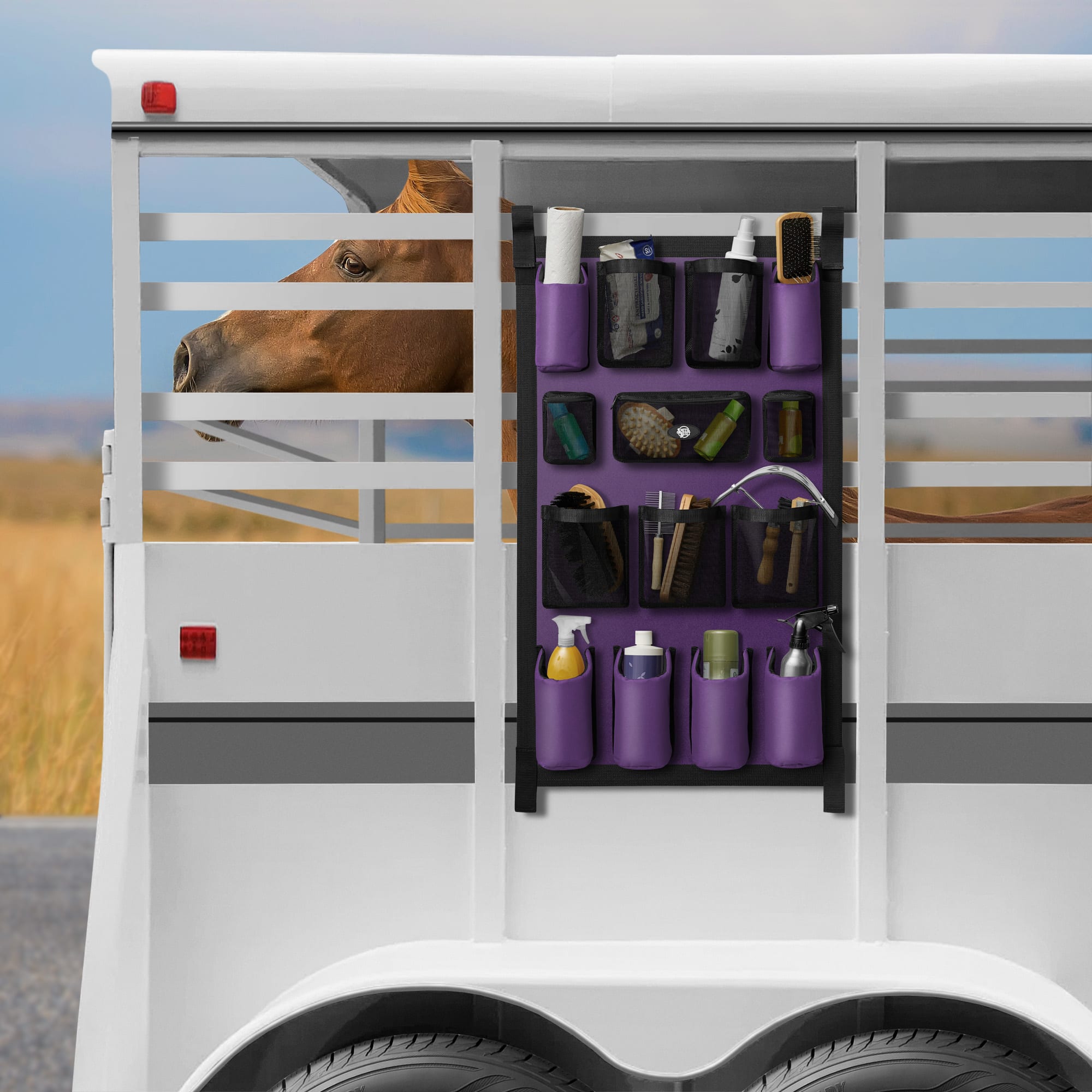 SmithBuilt Purple Horse Trailer Grooming Bag, Large