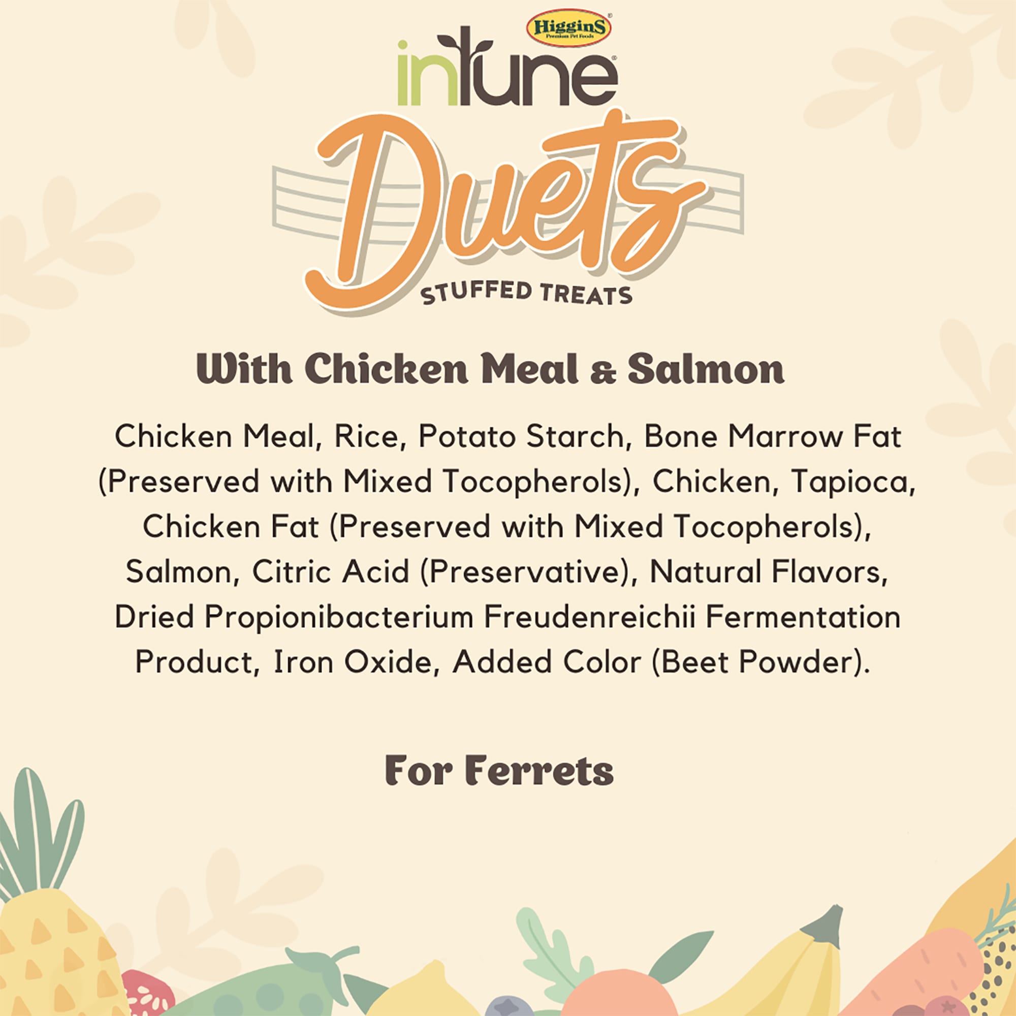 Higgins InTune Duets Chicken Meal & Salmon for Ferrets, 3 oz.