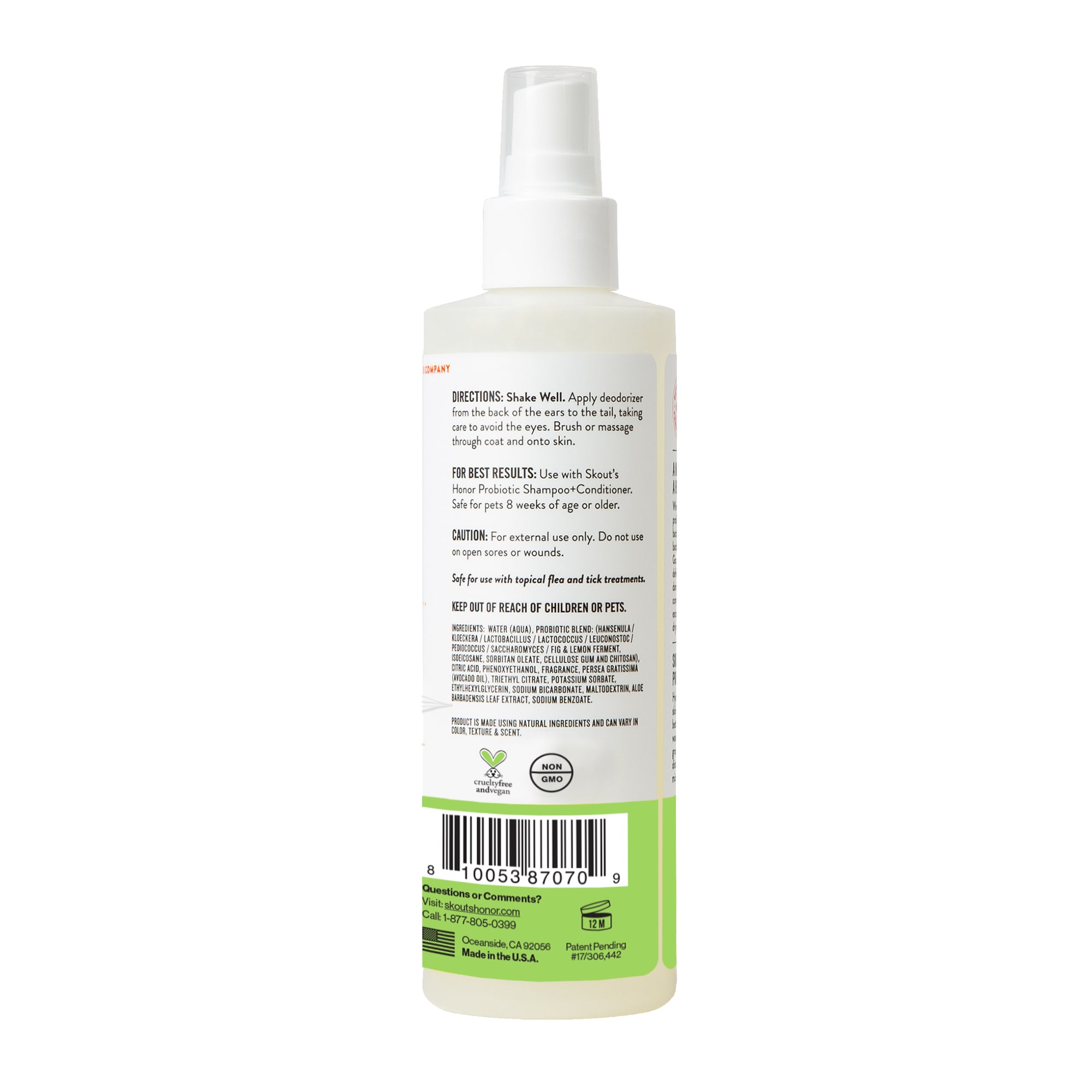 Skout's Honor Sunkissed Coconut Probiotic Daily Use Deodorizer for Dogs, 8 fl. oz.