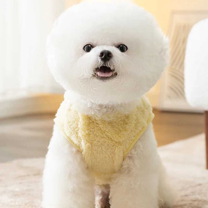 Fashion Pet Dog Coat Jacket Soft Fleece Dog Clothes Autumn Winter Puppy Vest Cute Solid Cat Pullovers Pet Costumes Dog SuppliesXJ241125