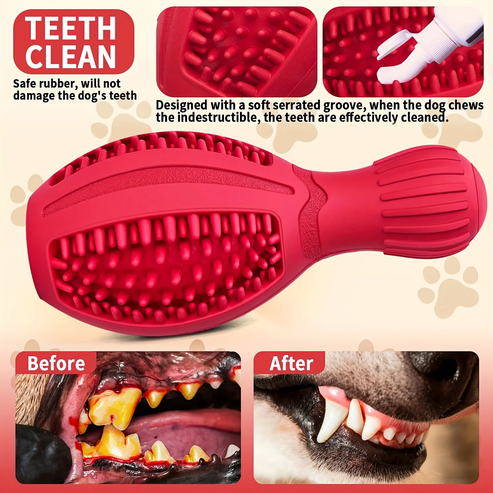 1pc Highly Durable Dog Chew Toy Dispenser Smart Slow-Feeding for Interactive Play Teeth Cleaning Fun Bowling Ball Shaped 241125