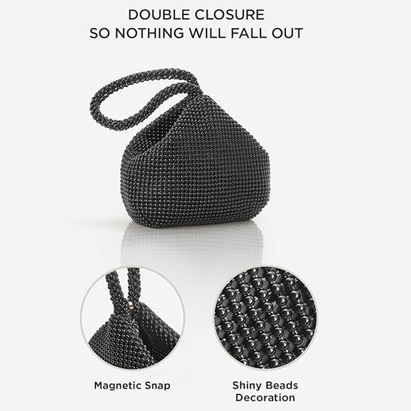 Women's Beaded Clutch Evening Bags Vintage Elegant Triangle Purse for 1920s Party Prom Wedding designer bag Women's Evening Bags