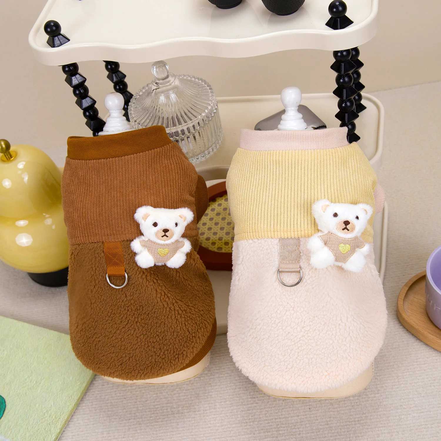 2024 New Corduroy Splicing Cotton-padded Winter Coat for Small Teddy Cat Clothes DADAGOU Leisure Pet ClothingXJ241125