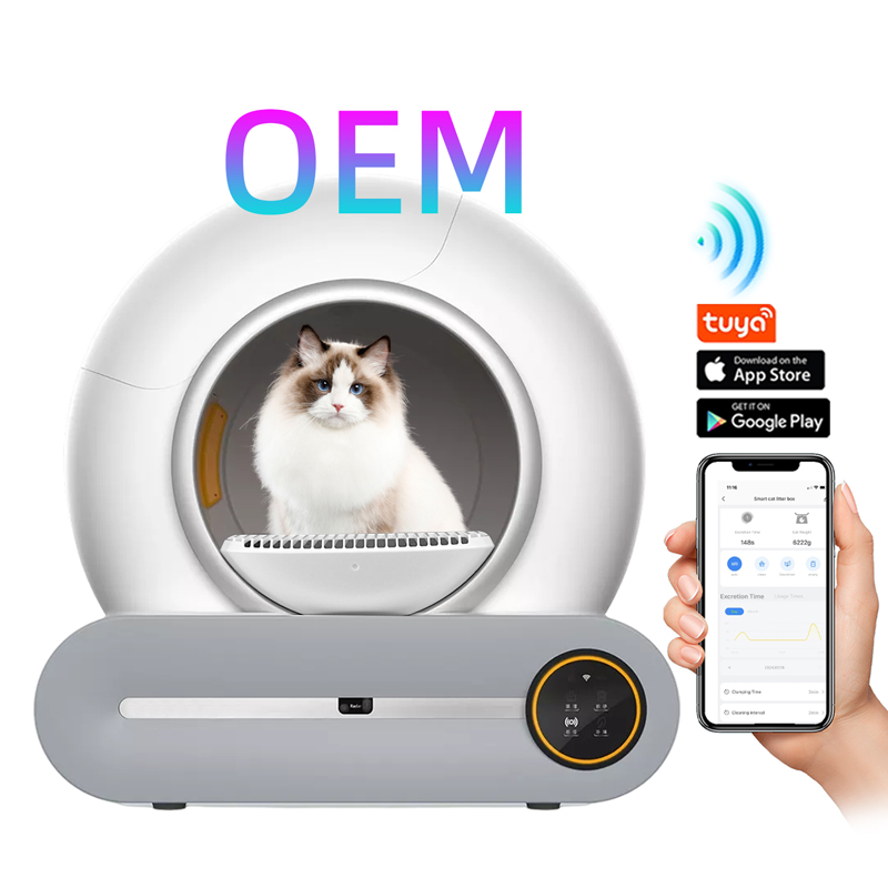 New fashion design low noise app wifi touch control Intelligent electric self cleaning smart automatic cat litter box