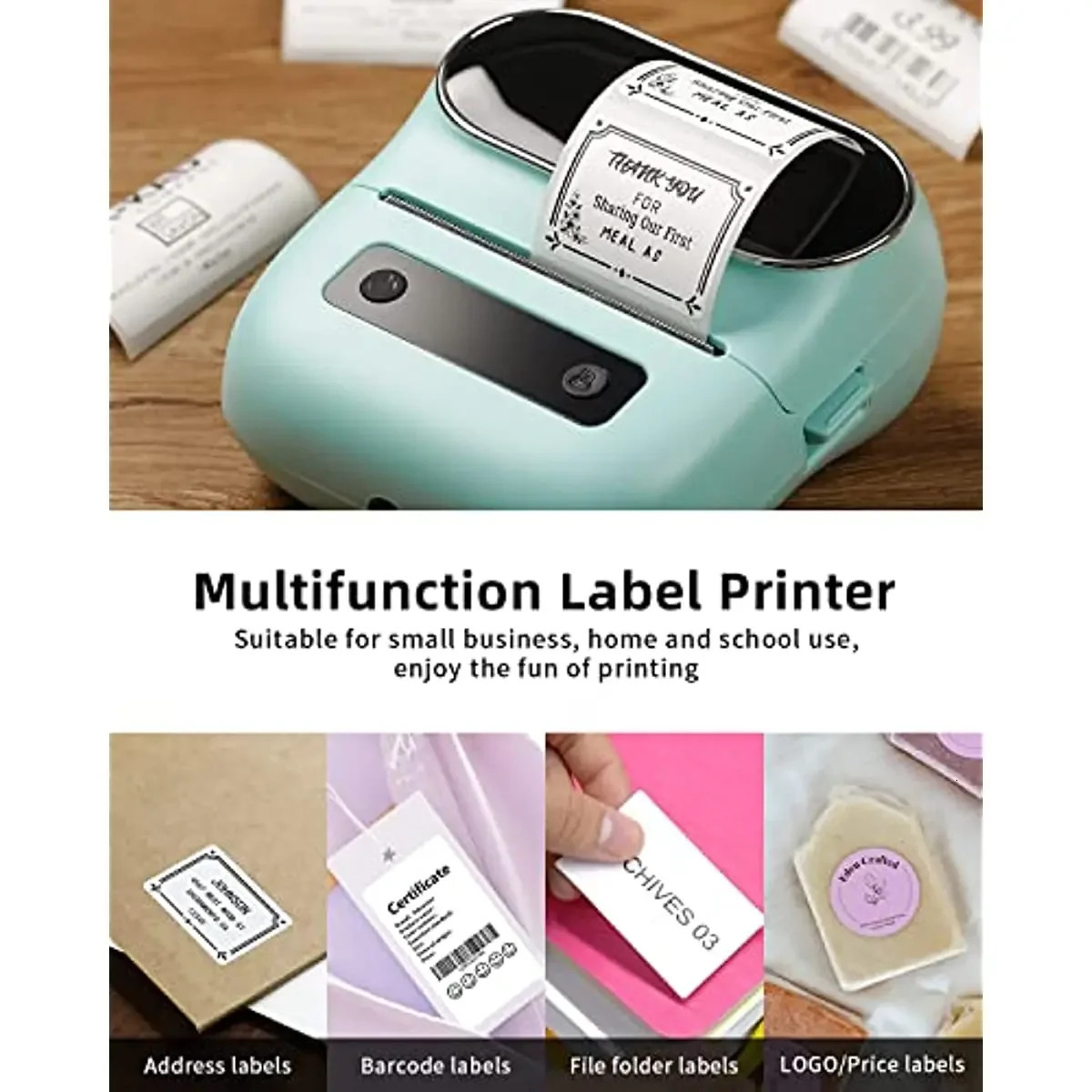 Phomemo M220 label printer 75mm barcode address label mail file folder label 241125