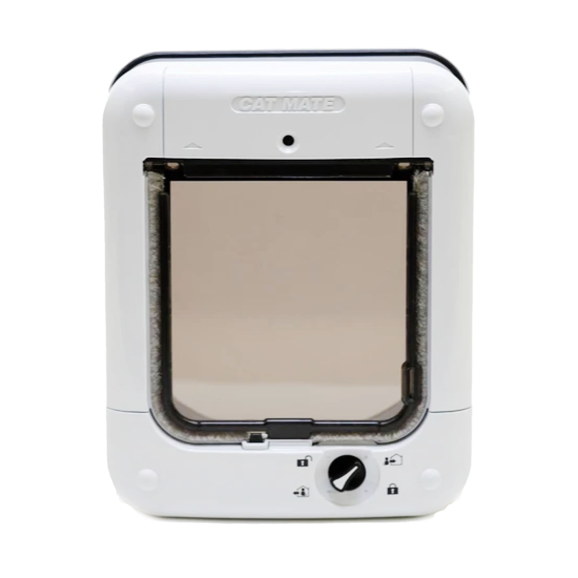 Cat Mate White 4-Way Locking Microchip Cat Flap, 4.5" L X 7.75" W X 9.688" H