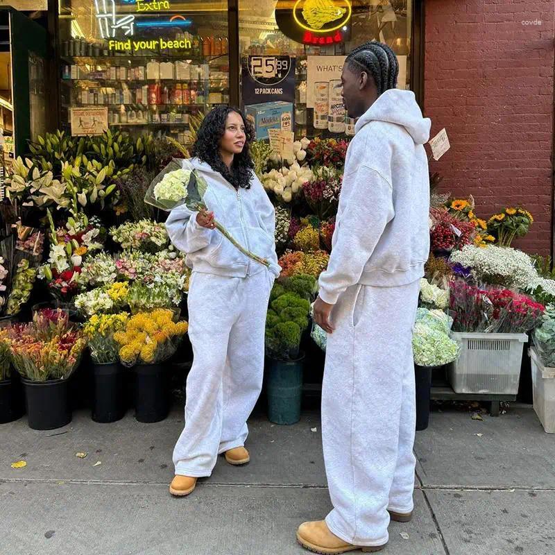 Men's Haruku Zip Up Hoodie - Punk Solid Color, Vintage Hip Hop, Grunge Goth, Casual Loose Sweatshirt Jacket