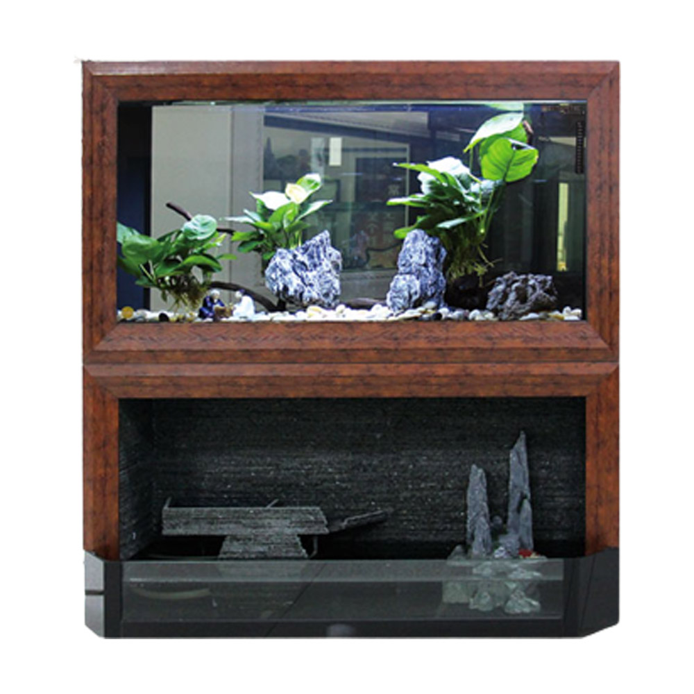 Fish Tank Red Large Holding Professional Glass Manufacturer Customized Aquarium Autumn Home Decoration Square Sustainable 4.5L