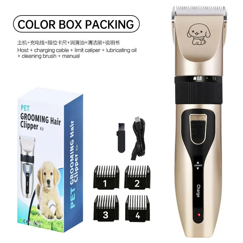 Dog Professional Hair Clipper Electrical Grooming Trimmer for Pets USB Rechargeable Shaver Low Decibel Animals Haircut Machine 241125