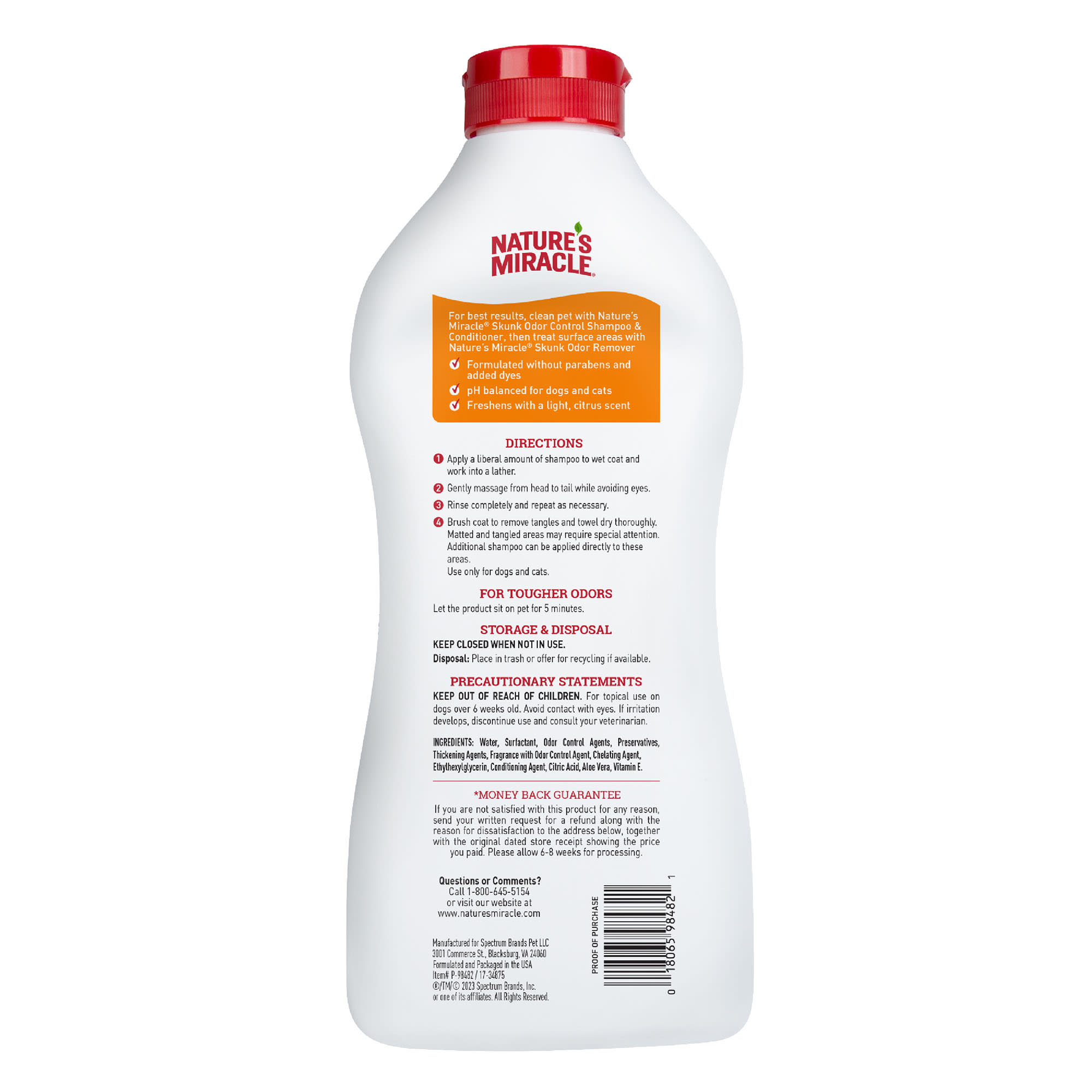 Nature's Miracle Skunk Odor Control Shampoo And Conditioner for Pets, 32 fl. oz.