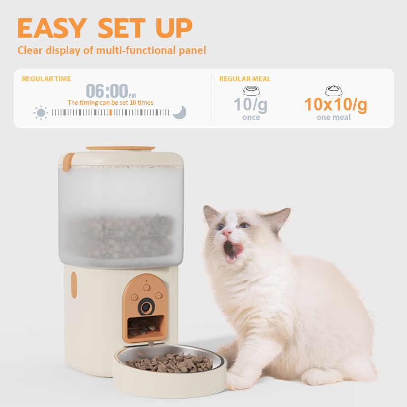 2 In 1 Smart Food And Water Feeder Camera Intelligent Electric Dog Cat Water Fountain Dispenser Wifi Automatic Pet Food Feeder