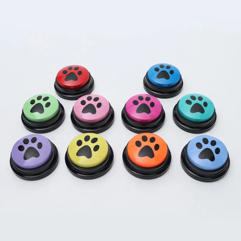 4810pcs Dog Training Button Recordable Pet Communication Dog Toys Dog Talking Button Cute Claw Print Pattern Dog Accessories 241125