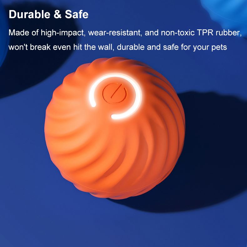 Automatic Rolling Cat Ball Toy Smart Kitten Electric Toy Self Moving Dog Training Pet Kitten Interactive Toy for Indoor Playing
