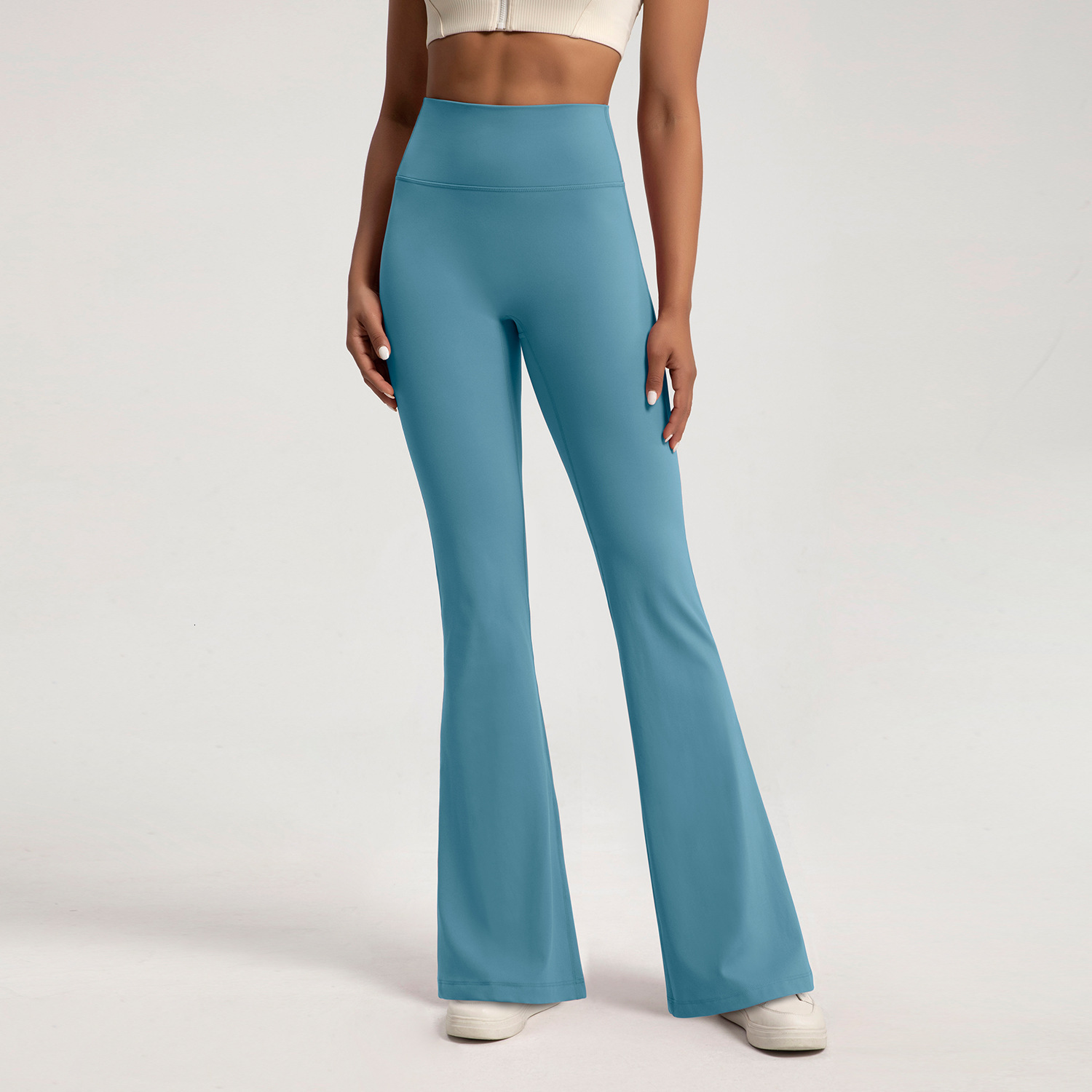 Autumn/winter Velvet Wide Leg For Women, Thickened, Naked, High Waist, Micro Pull Sports Fitness Yoga Pants