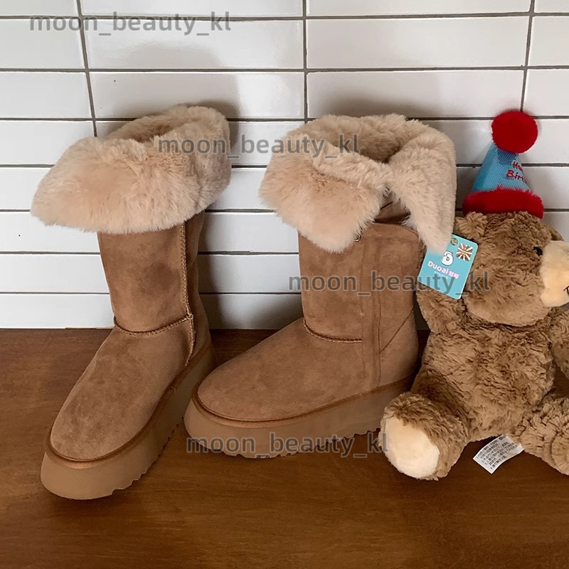 designer boot Ready to ship in seconds~Northeast velvet 2024 winter double wearing snow boots for women, thick soled and slimming, knee length boots, 