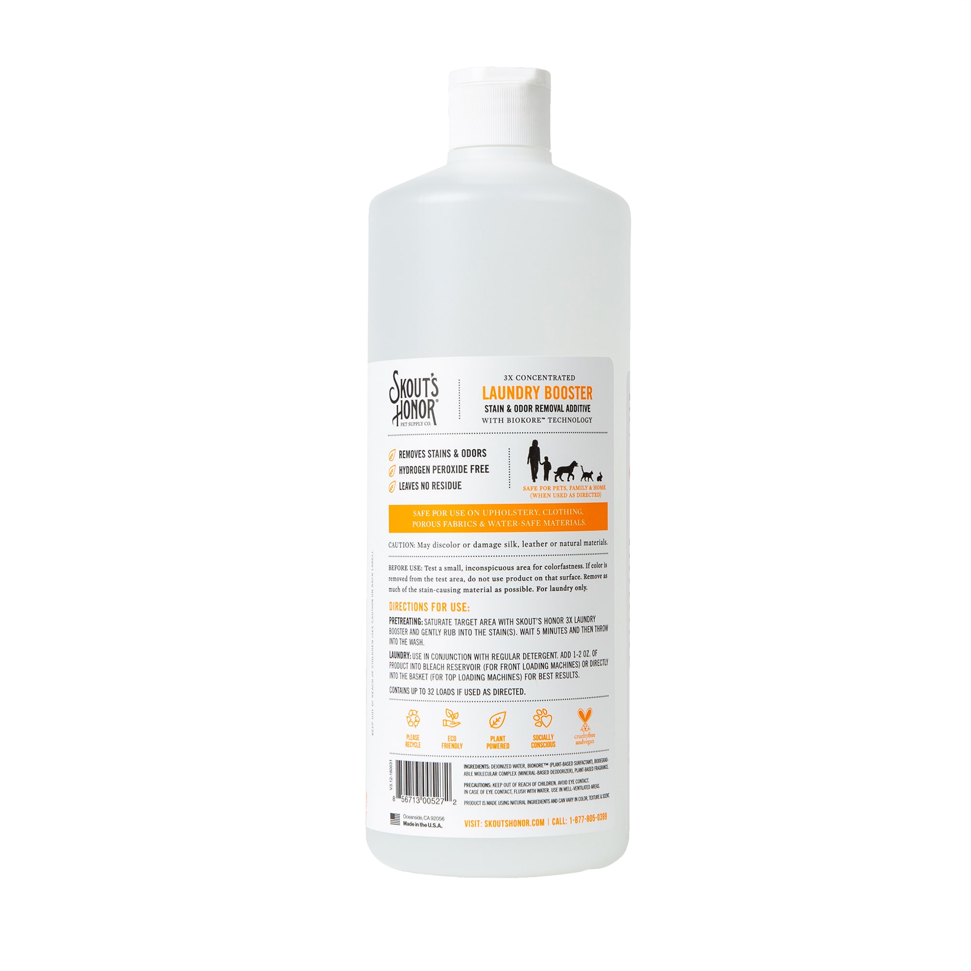 Skout's Honor Laundry Booster Stain & Odor Removal Additive for Dogs, 32 fl. oz.