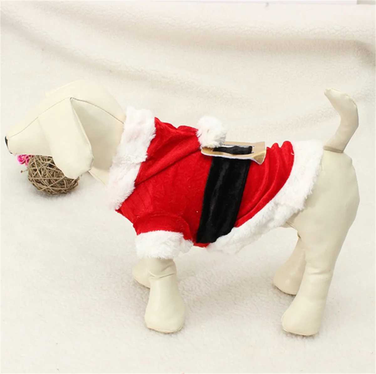Pet Dog Christmas Clothes Santa Claus Dog Costume Winter Puppy Pet Cat Coat Jacket Dog Suit with Cap Warm Clothing For Dogs CatsXJ241125