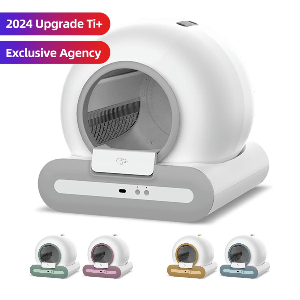 New Ti+ EU Warehouse Low Price APP Controlled Intelligent Smart Self-Cleaning Cat Litter Box Automatic Plastic Cat Toilet