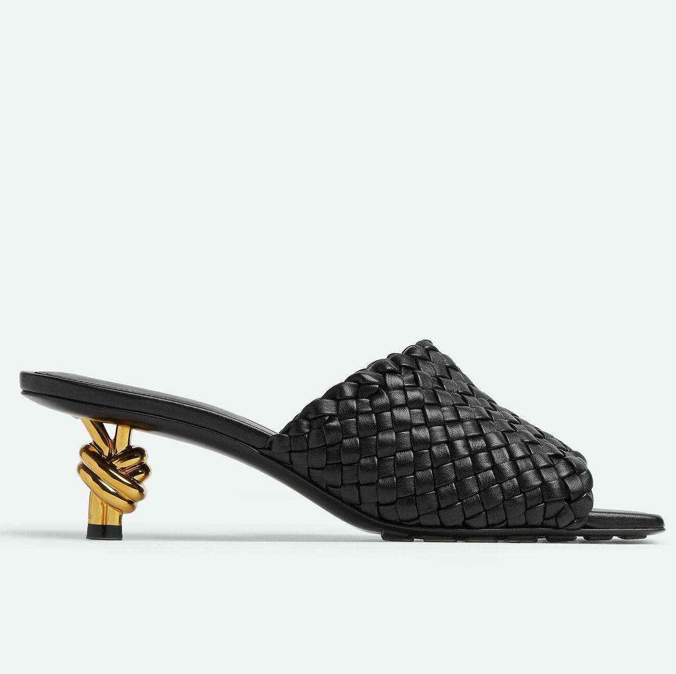 Top quality woven slippers women genuine leather Muller shoes Luxury designer sandals low heel Fashion knot heels Classic casual slipper