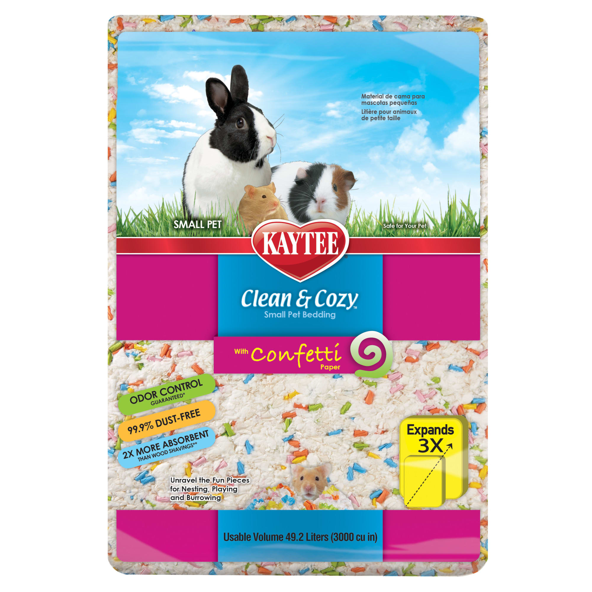 Kaytee Clean & Cozy Confetti Bedding, 49.2 Liters