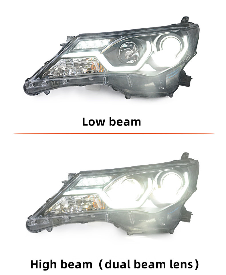 LED Headlight for Toyota RAV4 2013-20 16 LED Auto Headlights Assembly Upgrade Bicofal Lens Dynamic Signal Lamp