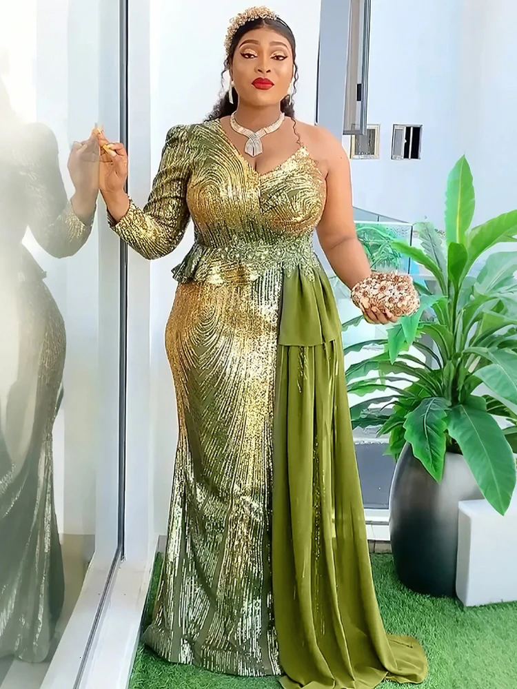 y Party Evening Dresses Sequin Mermaid Gown Elegant Women Wedding Prom Dress Sexy Bodycon Long Robe 2025 Year Clothing 241112