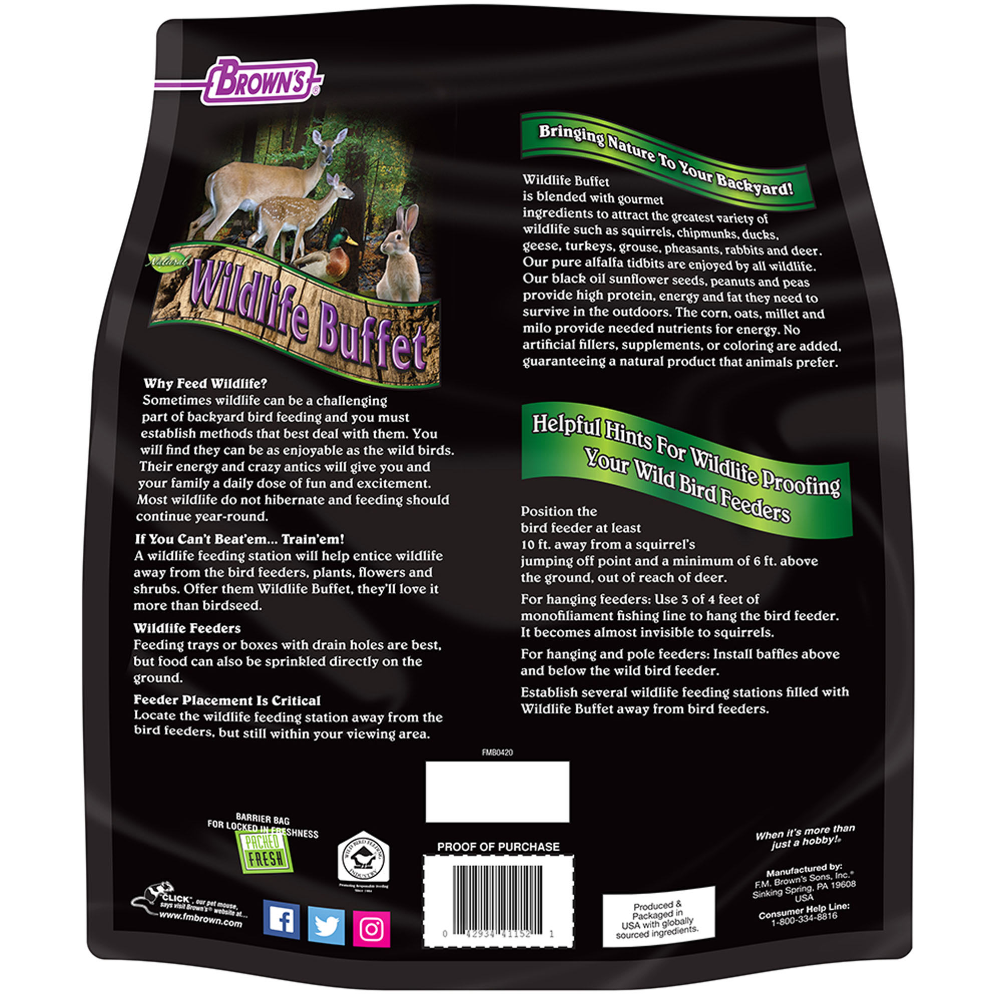 FM Browns Bird Lover's Blend Wildlife Buffet, 7 lbs.