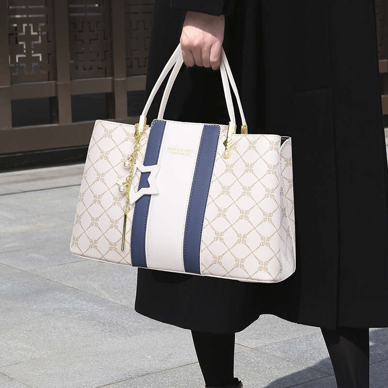 Autumn New Women's Handbag Fashionable Light Luxury Tote Contrasting Color Large Capacity Shoulder Bag For Women