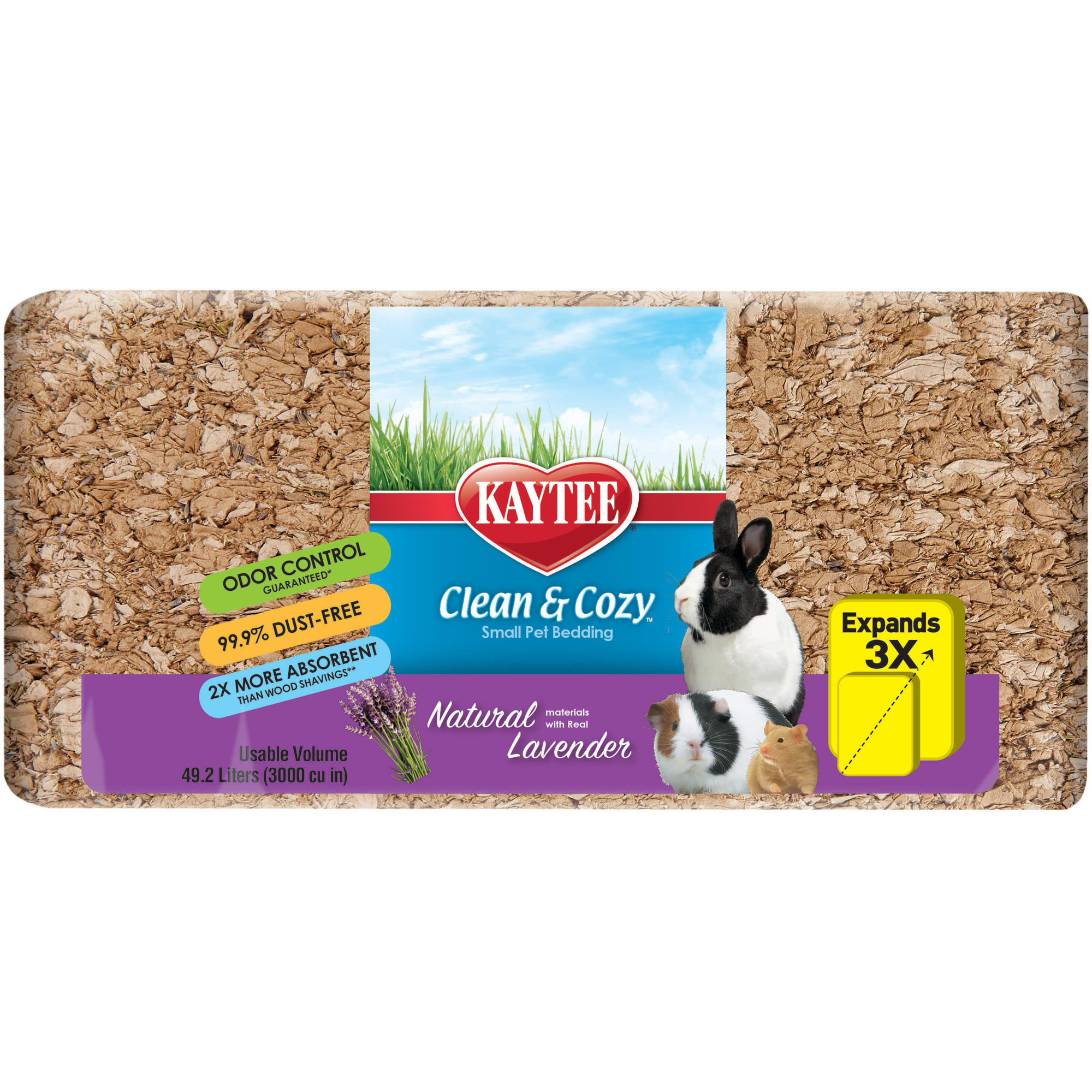 Kaytee Clean & Cozy Natural Bedding with Lavender, 49.2 Liter