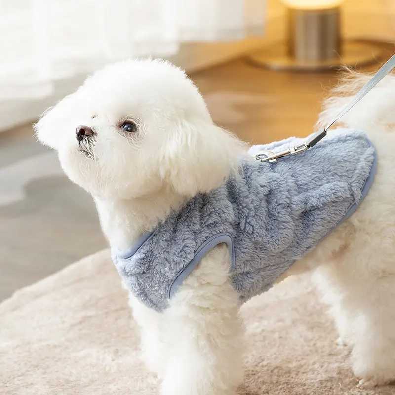 Fashion Pet Dog Coat Jacket Soft Fleece Dog Clothes Autumn Winter Puppy Vest Cute Solid Cat Pullovers Pet Costumes Dog SuppliesXJ241125