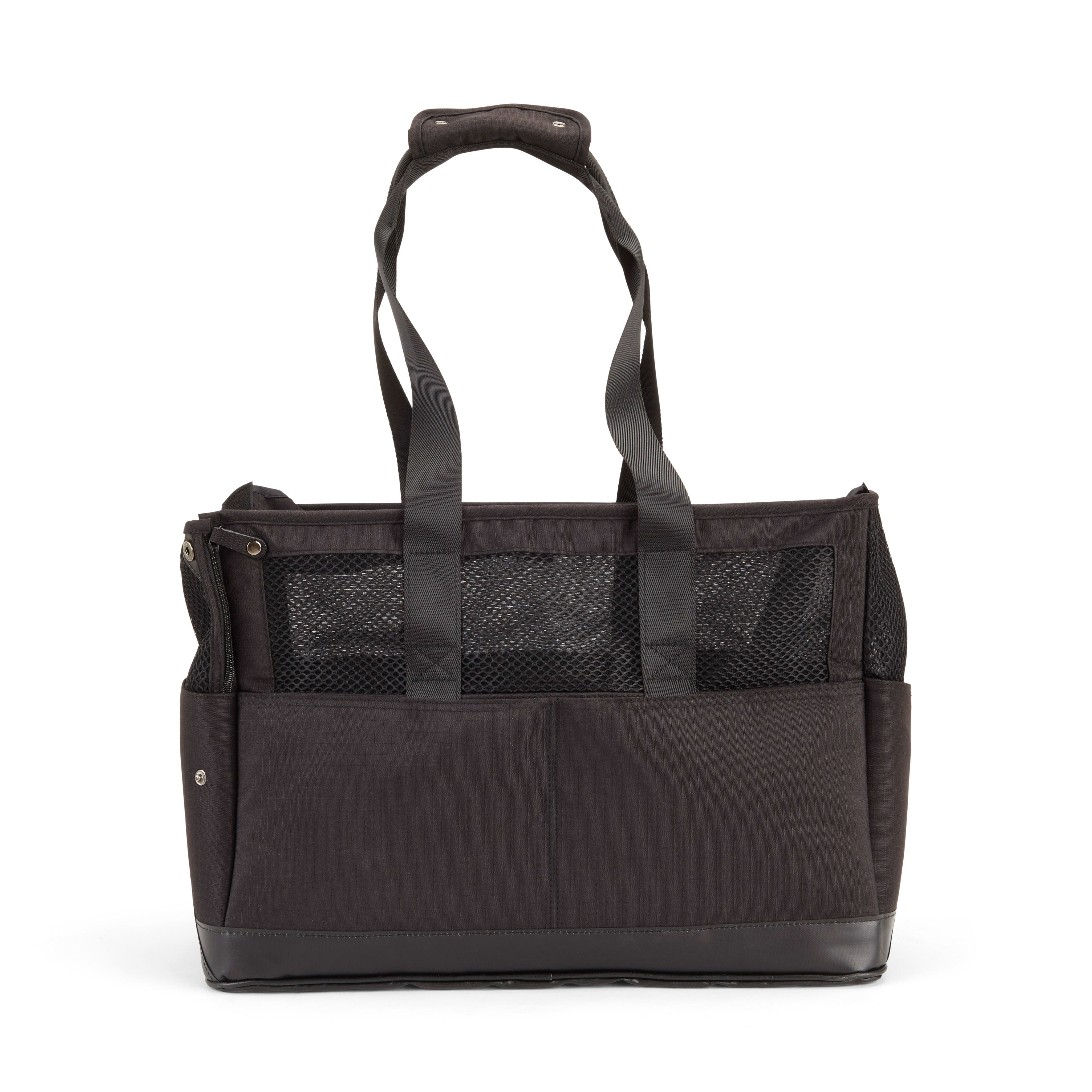 Reddy Black Canvas Dog Carrier Tote Made With Recycled Materials, Small