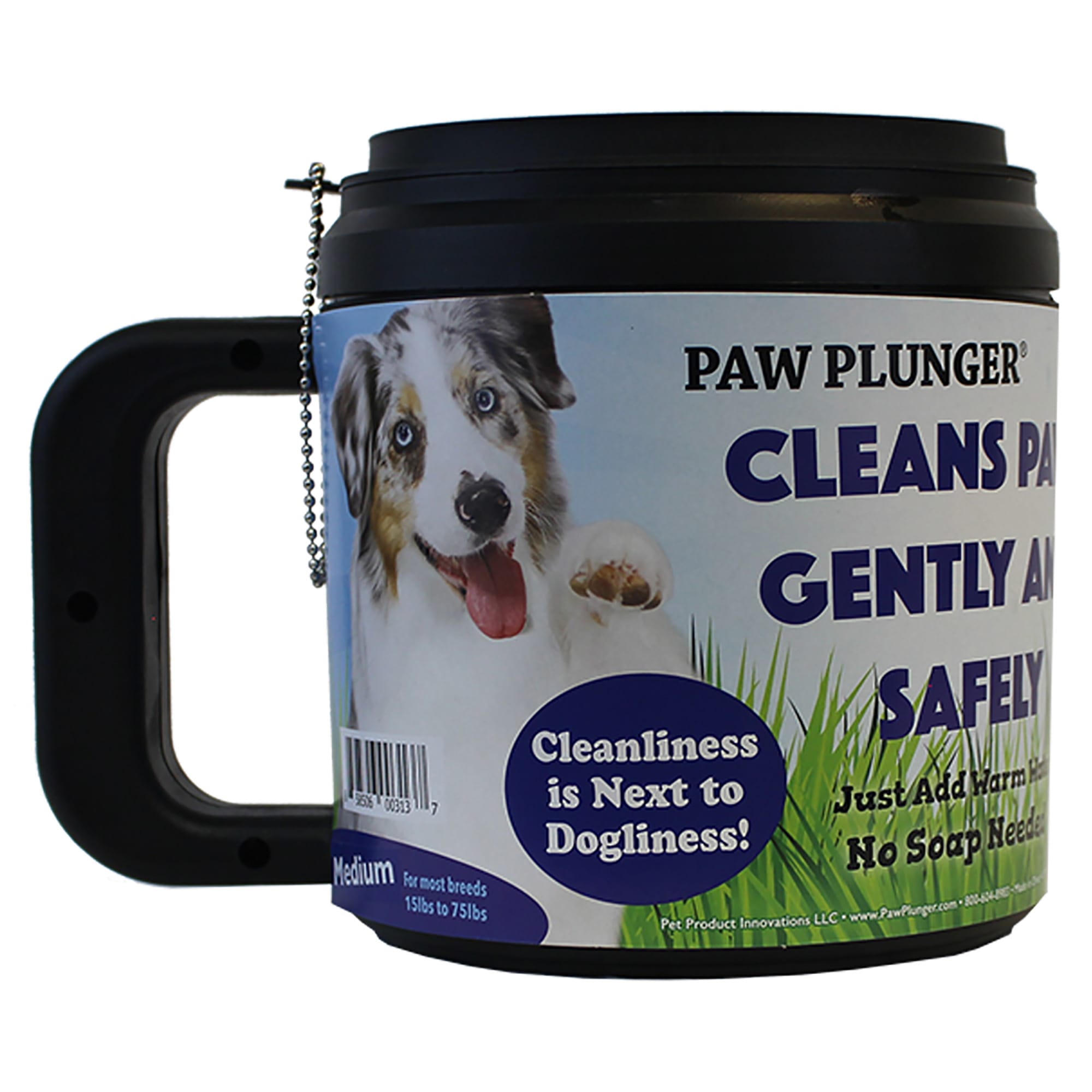 Pet Product Innovations Black Paw Plunger for Dogs, Medium
